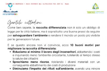NUOVO SERVIZIO RACCOLTA DIFFERENZIATA