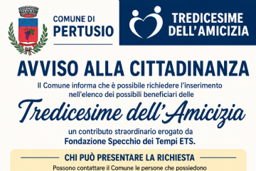 Tredicesime dell’Amicizia – Avviso alla cittadinanza